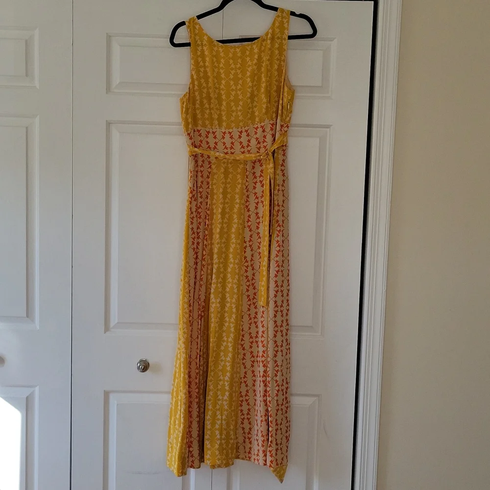 Anthropologie Patterned Silk Maxi Dress - Picture 2 of 8